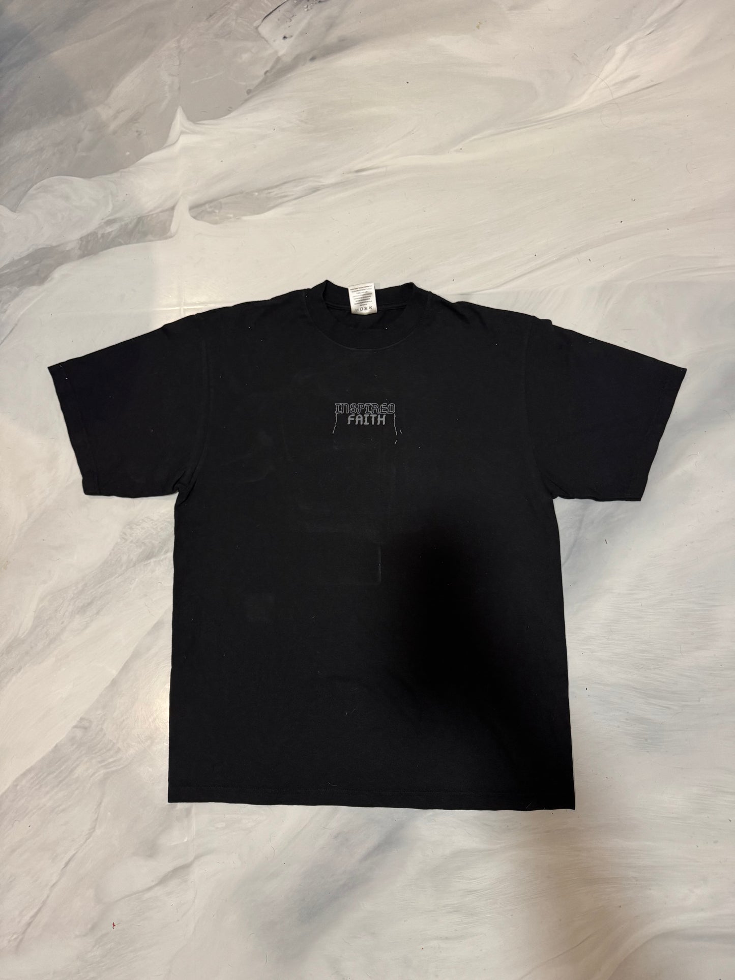 JESUS IS KING - BLACK ON BLACK - HEAVY T-SHIRT